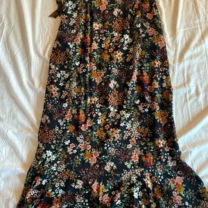 A&F floral wrap skirt